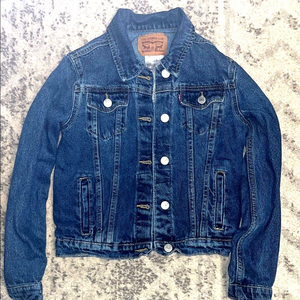 Levi Strauss Co. Kid Sz Large Denim Button Up Jacket #levis #boho #classic